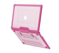 TECHGEAR Coque de Protection Rigide à Clipser avec béquille pour MacBook Air 13 Pouces 2020/2019/2018 pour modèles A2337 (M1)/A2179/A1932 Coque Rigide Transparente résistante aux Chocs - Rose