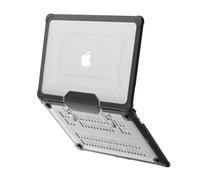 TECHGEAR Coque de Protection Rigide à Clipser avec Support pour MacBook Air 13 Pouces 2020/2019/2018 pour modèles A2337 (M1)/A2179/A1932 Coque Rigide Transparente résistante aux Chocs, Noire