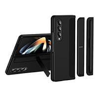 TECHGEAR Coque de téléphone Galaxy Z Fold 4, [support interchangeable pour stylo/béquille] [cadre d'écran avant] Coque de protection intégrale ultra fine en polycarbonate rigide pour Samsung Galaxy Z