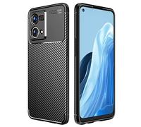 TECHGEAR Coque en fibre de carbone pour Oppo Reno 7 [CarbonFlex Case] Flexible Anti Chocs Ultra Mince Souple TPU Housse de Protection avec Détails en Fibre de Carbone Conçu pour Oppo Reno 7 4G