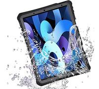 TECHGEAR Coque Étanche Compatible avec iPad Air 5 2022, Air 4 2020 (5e/4e génération 10.9") [Poseidon Case] Coque Étanche Ultra-Résistante avec Protection d'Écran Intégré + Support et Sangle de Cou