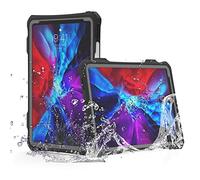 TECHGEAR Coque Étanche Compatible avec iPad Pro 11 2021/2020 [3ème 2ème génération] [Poseidon Case] Coque Étanche Ultra-Résistante avec Protection d'Écran Intégré + Support et Sangle de Cou