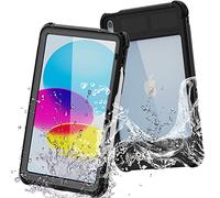 TECHGEAR Coque Étanche pour iPad 11 A16 2025, iPad 10 2022 (11e/10ème génération) [Poseidon Case] Coque Étanche Ultra-Résistante avec Protection d'Écran Intégré + Support et Sangle de Cou