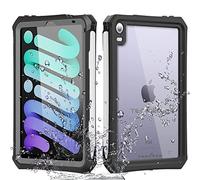 TECHGEAR Coque Étanche pour iPad Mini 7 / Mini 6 (7e / 6e génération 8,3 zoll) [Poseidon Case] Coque Étanche Ultra-Résistante avec Protection d'Écran Intégré + Support et Sangle de Cou