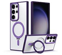 TECHGEAR Coque Galaxy S23 Ultra avec Support [Fusion Armor Ring] Coque de Protection Magnétique Robuste Hybride de Qualité Supérieure, [Chargement sans Fil] Compatible avec Samsung Galaxy S23 Ultra