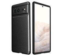TECHGEAR Coque Google Pixel 6 [CarbonFlex Case] Noir Flexible Antichoc Silicone Coque en TPU Protection en Fibre de Carbone [Conception en Fibre de Carbone] Compatible avec Google Pixel 6