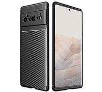 TECHGEAR Coque Google Pixel 6 Pro [CarbonFlex Case] Noir Flexible Antichoc Silicone Coque en TPU Protection en Fibre de Carbone [Conception en Fibre de Carbone] Compatible avec Google Pixel 6 Pro