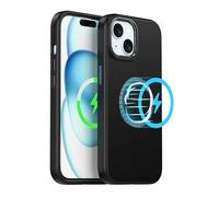 TECHGEAR Coque magnétique pour iPhone 15 Plus, silicone liquide de qualité supérieure, anti-rayures compatible avec MagSafe, gel caoutchouc souple, doublure en microfibre, coque de téléphone antichoc