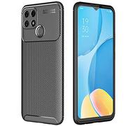 TECHGEAR Coque Oppo A15 / A15s [CarbonFlex Case] Noir Flexible Antichoc Silicone Coque en TPU Protection en Fibre de Carbone [Conception en Fibre de Carbone] Compatible avec Oppo A15 / A15s