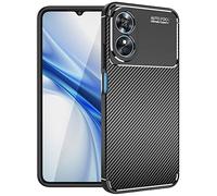 TECHGEAR Coque Oppo A17 [CarbonFlex Case] Noir Flexible Antichoc Silicone Coque en TPU Protection en Fibre de Carbone [Conception en Fibre de Carbone] Compatible avec Oppo A17