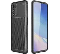 TECHGEAR Coque Oppo Find X3 Lite 5G [CarbonFlex Case] Noir Flexible Antichoc Silicone Coque en TPU Protection en Fibre de Carbone [Conception en Fibre de Carbone] Compatible avec Oppo Find X3 Lite 5G