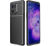 TECHGEAR Coque Oppo Find X5 5G [CarbonFlex Case] Noir Flexible Antichoc Silicone Coque en TPU Protection en Fibre de Carbone [Conception en Fibre de Carbone] Compatible avec Oppo Find X5 5G
