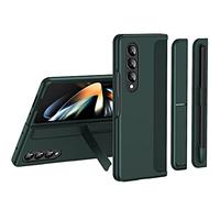 TECHGEAR Coque pour Galaxy Z Fold 4, [support de stylet S interchangeable] [cadre d'écran avant] Coque de protection intégrale ultra fine en polycarbonate rigide pour Samsung Galaxy Z Fold 4 5G (vert)