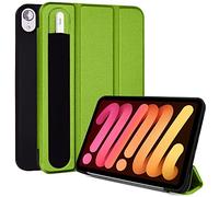TECHGEAR Coque pour iPad Mini 6 2021, iPad Mini 7 2024 (8,3 Pouces), [Compatible Apple Pencil] Coque Smart Case Stand Trois-Pli avec Protection d'Angles - Vert