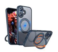 TECHGEAR Coque pour iPhone 17 de 6,1" avec anneau magnétique, protection arrière transparente, protection d'appareil photo et écran, compatible MagSafe pour Apple iPhone 17 (bleu)