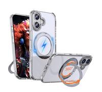 TECHGEAR Coque pour iPhone 17 de 6,1" avec anneau magnétique, protection fine et résistante aux chocs, dos transparent, protection d'appareil photo et d'écran, compatible MagSafe pour Apple iPhone 17