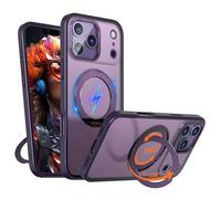TECHGEAR Coque pour iPhone 17 Pro avec anneau magnétique, protection fine et résistante aux chocs, dos transparent, protection d'appareil photo et écran, compatible MagSafe pour Apple iPhone 17 Pro