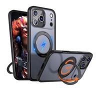 TECHGEAR Coque pour iPhone 17 Pro avec anneau magnétique, protection fine et résistante aux chocs, dos transparent, protection d'appareil photo et écran, compatible MagSafe pour Apple iPhone 17 Pro