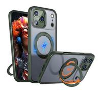 TECHGEAR Coque pour iPhone 17 Pro avec anneau magnétique, protection fine et résistante aux chocs, dos transparent, protection d'appareil photo et écran, compatible MagSafe pour Apple iPhone 17 Pro