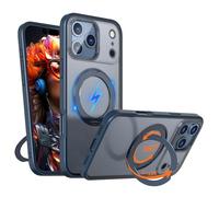 TECHGEAR Coque pour iPhone 17 Pro avec anneau magnétique, protection fine et résistante aux chocs, dos transparent, protection d'appareil photo et écran, compatible MagSafe pour Apple iPhone 17 Pro