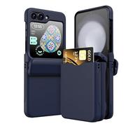 TECHGEAR Coque pour Samsung Galaxy Z Flip 5 avec porte-cartes [2 étuis portefeuille pour cartes] Coque de protection hybride robuste [Charnière] Protection robuste pour Samsung Galaxy Z Flip5 (Bleu)