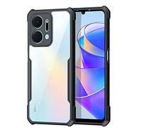 TECHGEAR Coque rigide pour Honor X7a (5G) [Fusion Armour] Coque de protection hybride robuste de qualité supérieure avec dos transparent conçu pour Honor X7a 2023 5G - Noir