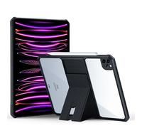 TECHGEAR Coque robuste pour Apple iPad Pro 12,9 po 2022/2021 (iPad Pro 12,9" 6e/5e génération) - Coque de protection hybride robuste avec support, protection robuste avec dos transparent
