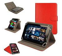 TECHGEAR® [Cosmic (8) Étui Universel pour Tablette Toshiba Encore 2 8" [WT8-B-102] - 360 Degrés de Rotation, Housse Amovible avec Stand de Visualisation (Rouge)