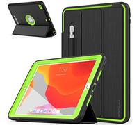 TECHGEAR D-Fence Coque pour iPad 10.2 2021/2020/2019 [9ème / 8ème / 7ème génération] Housse Étui Rigide, Protection Antichoc avec Support + Protection Écran Compatible avec iPad 10.2 [Vert]