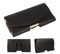 TECHGEAR Étui à capsule horizontal en cuir PU avec clip de ceinture compatible avec iPhone 11 Pro Max/XS Max, iPhone 8/7 Plus
