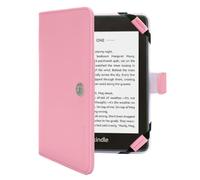 TECHGEAR Étui à rabat en cuir PU avec fermoir magnétique pour liseuses Amazon Kindle 12e/4G (2024-2011) et Kindle Paperwhite avec écran 6" Rose layette