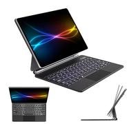 TECHGEAR Étui avec clavier pour Samsung Galaxy Tab S10 Plus, S9 Plus, S9 FE Plus, S8 Plus, S7 Plus, S7 FE 12,5", support flottant magnétique, pavé tactile multi-touch de précision, rétroéclairage 7