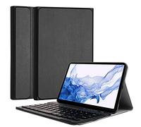 TECHGEAR Étui avec clavier pour Samsung Galaxy Tab S8 / S7 11" (SM-X700 Series/SM-T870 Series) [Strike Folio] Étui en cuir PU avec support amovible Bluetooth sans fil QWERTY UK (Noir)