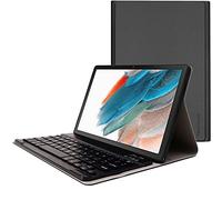 TECHGEAR Étui clavier pour Samsung Galaxy Tab A8 10,5" (SM-X200 / SM-X205) [Strike Folio] Étui en cuir PU avec clavier QWERTY Bluetooth sans fil amovible et support (noir)