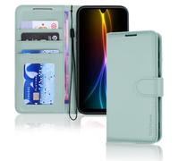 TECHGEAR Étui de téléphone pour Samsung Galaxy A17, étui portefeuille en cuir synthétique [blocage RFID], porte-cartes et dragonne, fermeture magnétique, protection antichoc pour Samsung A17 5G/4G