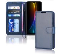 TECHGEAR Étui de téléphone pour Samsung Galaxy A17, étui portefeuille en cuir synthétique [blocage RFID], porte-cartes et dragonne, fermeture magnétique, protection antichoc pour Samsung A17 5G / A17