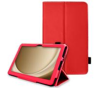 TECHGEAR Étui en cuir pour Samsung Galaxy Tab A9 Plus 11" (SM-X210 / SM-X215) Premium PU Cuir Slim Folio Stand Smart Cover avec dragonne, mise en veille/réveil automatique [Rouge]