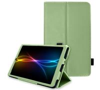 TECHGEAR Étui en cuir PU pour Samsung Galaxy Tab A11 / A9 8,7" (SM-X130/X135/X110/X115) - Étui portefeuille fin en cuir PU avec dragonne, fermeture magnétique, doublure en microfibre, boucle pour
