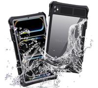 TECHGEAR Étui étanche pour Apple iPad Pro 11" (M5 2025 et M4 2024) [Coque Poseidon] Coque robuste résistante aux chocs, protection d'écran intégrée, support et bandoulière, classé IP68 pour iPad Pro