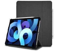 TECHGEAR Étui intelligent pour iPad Air 5, 5e génération [compatible crayon] - Étui fin à trois volets avec support de protection des coins [mise en veille/réveil automatique] pour iPad Air 2022 -Noir