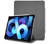 TECHGEAR Étui intelligent pour iPad Air 5, 5e génération [compatible crayon] - Étui fin à trois volets avec support de protection des coins [mise en veille/réveil automatique] pour iPad Air 2022 -Gris