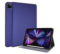 TECHGEAR Étui intelligent pour iPad Pro 11 2021 [compatible crayon] Coque fine avec support pliable et protection des coins [mise en veille/réveil automatique] pour iPad Pro 11" 3ème génération - Bleu