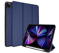 TECHGEAR Étui Intelligent pour iPad Pro 11" 2021 [Compatible Crayon] - Étui Fin avec Support Pliable et Protection des Coins [Mise en Veille/réveil] pour iPad Pro 11" 3ème génération - Bleu