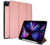 TECHGEAR Étui Intelligent pour iPad Pro 11" 2021 [Compatible Crayon] - Étui Fin avec Support Pliable et Protection des Coins [Mise en Veille/réveil] pour iPad Pro 11" 3ème génération - Or Rose