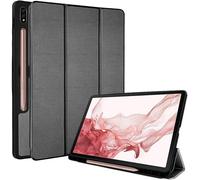 TECHGEAR Étui intelligent pour Samsung Galaxy Tab S9 11" version 2023 (SM-X710 / SM-X716) - Étui fin en cuir synthétique avec support et protection des coins [veille/réveil automatique] Support en TPU