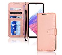 TECHGEAR Etui Portefeuille en Cuir Galaxy A53 5G, Housse Flip Protect avec Porte-Cartes Portefeuille, Support et Dragonne - Cuir PU Or Rose avec Fermeture Magnétique Conçu pour Samsung A53 5G
