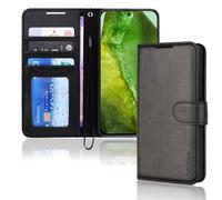 TECHGEAR Étui Portefeuille en Cuir pour Pixel 8a, étui de Protection à Rabat [Blocage RFID] Porte-Cartes, support et dragonne - Cuir PU Noir avec Fermeture magnétique pour Google Pixel 8a