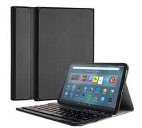 TECHGEAR Étui pour clavier pour Amazon Fire Max 11" 13ème génération/2023 [Strike Folio PU Cuir Stand Case avec clavier QWERTY britannique sans fil Bluetooth amovible, Amazon Fire Max 11 Keyboard Case
