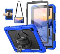 TECHGEAR Étui utilitaire pour Samsung Galaxy Tab A11 Plus/A11+ 11" (SM-X230/SM-X236) - Coque robuste et résistante aux chocs, support rotatif à 360°, dragonne et bandoulière amovible - Bleu