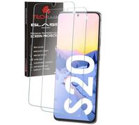 TECHGEAR Film de protection d'écran en verre trempé compatible avec Samsung Galaxy S20 / S20 5G [bords arrondis 2,5D] [Dureté 9H] [Verre transparent] [Résistant aux rayures] [Sans bulles]